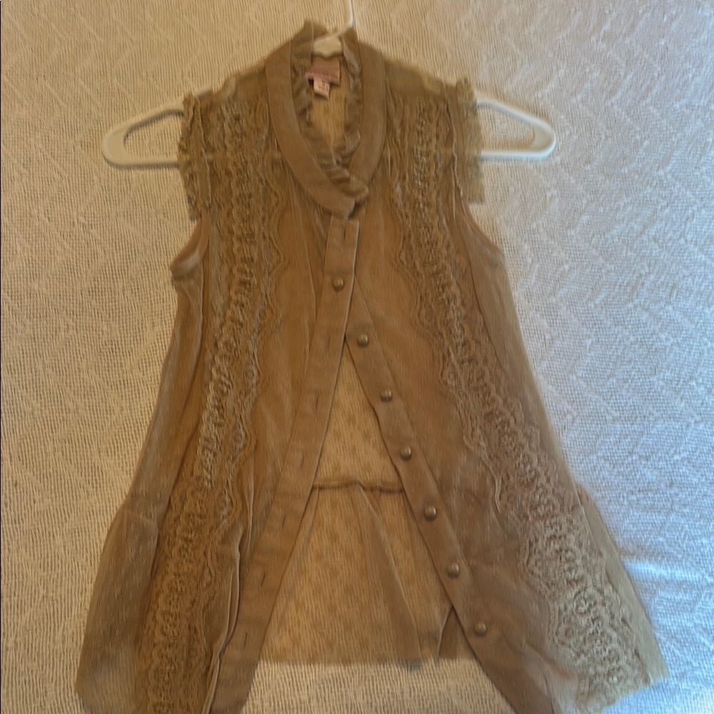 Xhilaration Gold Lace Vest
